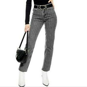 Topshop pinstripe jeans
